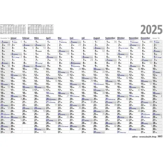 Adina 2025 ADINA Plakatkalender Wandkalender A2 60x42cm Lieferung: gefaltet