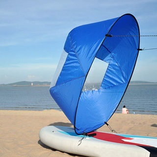 Faltbare Kajak Downwind Segel, Paddle Board Segel Sup Paddle Board Instant Popup & Easy Setup & schnell bereitstellt, Wind Sail, Kajak Kanu Zubehör(Blau)