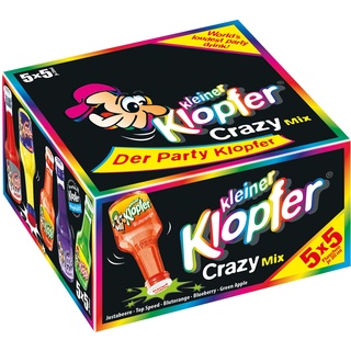 Kleiner Klopfer Crazy Mix | Neu mit Trendsorte Blueberry |25 Liköre in 5 verschiedenen Geschmacksrichtungen |Marken- Spirituosen |Lebensmittelzeitung Top Marke 2023 |500 ml