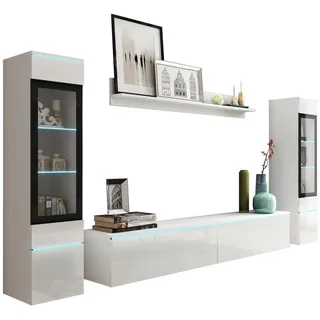 P & B Wohnwand Vera 4-tlg. ca. 240x130 cm Weiß