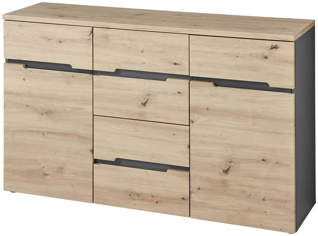 Kommode MEMPHIS GH27 2-türig Artisan Eiche Graphit Nachbildung