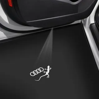 Audi Einstiegs-LED Audi Ringe mit Gecko