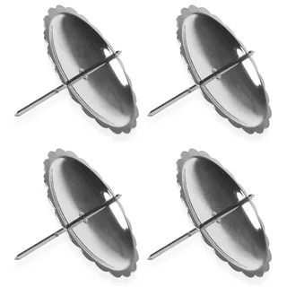 RIFFELMACHER & WEINBERGER Kerzenhalter Adventskerzenhalter 4 Stück Ø 60mm / Ø 75 mm Gold / Silber (4 St) silberfarben Ø 6,0 cm