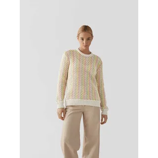 Pullover in Grobstrick-Optik, Hellgelb, S