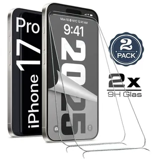 2X Für iPhone 17 Pro ( 6.3" ) - Panzerglas Glasfolie Display Schutz Folie Glas 9H Hart Echt Glas Displayschutzfolie 2 Stück