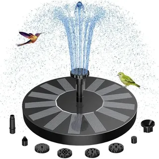 Lablanc - Solar-Gartenbrunnen für den Außenbereich, Gartenbrunnen für den Außenbereich mit 6 Düsen, Solar-Teichpumpe für den Außenbereich für Teich,
