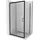 Apia ausziehbare Duschabtrennung 120 x 90 Transparent Schwarz 840-120-090-70-00