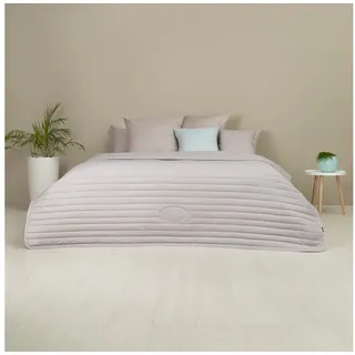sei Design Luxus Tagesdecke Moderne Steppdecke Wohndecke Überwurf Sofadecke 220x240 220x260 (Taupe/Weiß, 220 x 240 cm)
