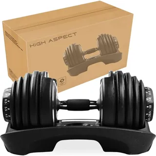 Verstellbare Hantel 2 bis 24 kg - Dumbell - Verstellbare Smart Hanteln - Gewichtsset Home Gym - Einstellbare Hanteln von 2,5 kg bis 24 kg - Hantelset