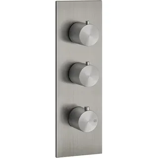 GESSI 316 Unterputz-Thermostat für 2 Verbraucher Edelstahl matt gebürstet 54514239