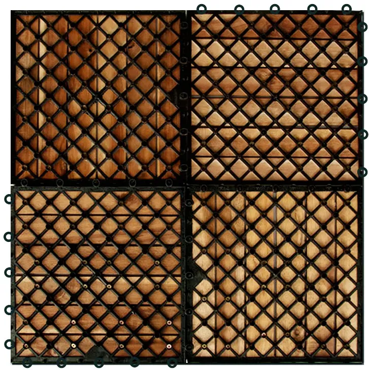 Casaria Holzfliese Akazie 30 x 30cm braun