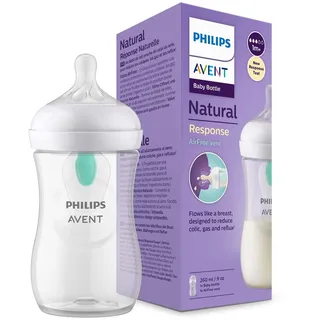 Philips Natural Response - Babyflasche mit AirFree Ventil 260ml, Sauger 3 - SCY673/01