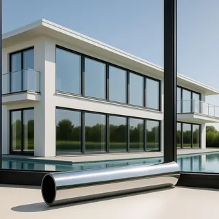 Marapon MARAPON® Sonnenschutzfolie Fenster innen [118x200 cm] Fensterfolie Sonnenschutz von innen durchsichtig von aussen Blickdicht - Spiegelfolie Fenster Sichtschutz STATISCH HAFTEND