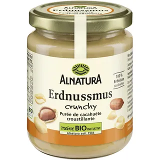 Alnatura Bio Erdnussmus crunchy mit Erdnussstuckchen 250g