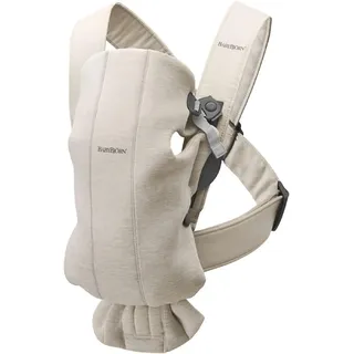 BabyBjörn Babytrage Mini, 3D-Jersey, Hellbeige
