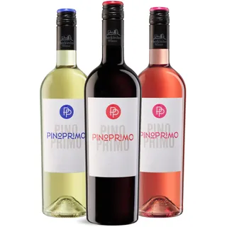 Oberkircher Winzer PinoPrimo Cuvée Wein-Paket - Weißwein, Rosé & Rotwein halbtrocken - mild im Geschmack, ideal als Wein-Geschenk, deutscher Wein aus Baden (3 x 0,75l)