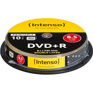 Intenso 4381142 DVD+R 8,5GB Double Layer Printable 8x Speed 10er Spindel, Keine