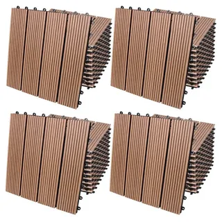 CASARIA WPC Fliesen terrakotta 30 x 30 x 2 cm 44 St.