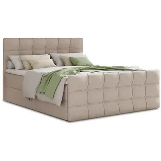 Sofnet Boxbett, Beige, (Inari 22), 140 x 200 cm, Schlafzimmer, Betten, Boxspringbetten