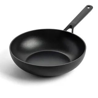 KitchenAid Classic Forged Wok (28cm/3,6L), Hart Anodisiert, PFAS-Freie Gesunde Keramische Antihaftbeschichtung, Induktionsgeeigent, Backofengeeignet, Spülmaschinengeeignet, Schwarz