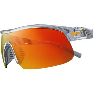 Nike Show X1 Sonnenbrille - Shiny Wolf Grey - Orange Mirror