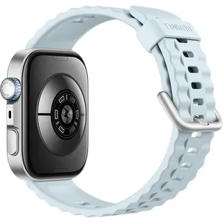 Silber Flourelastomerarmband Blau
