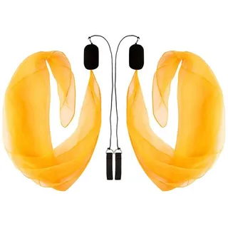 Diabolo Freizeitsport UV leucht Poi in Orange - Angel Wings Spinning Pois. Spiral Pois, Soft-Pois für Anfänger und Profis