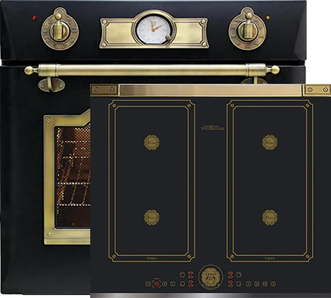 Kaiser Herd-set Retro Elektro Backofen EH 6355 EM +KCT  6745 FI AD  Induktions Kochfeld 60 cm
