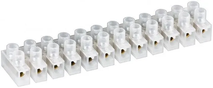 Lüsterklemme, 6mm2, 12er Reihe, transparent