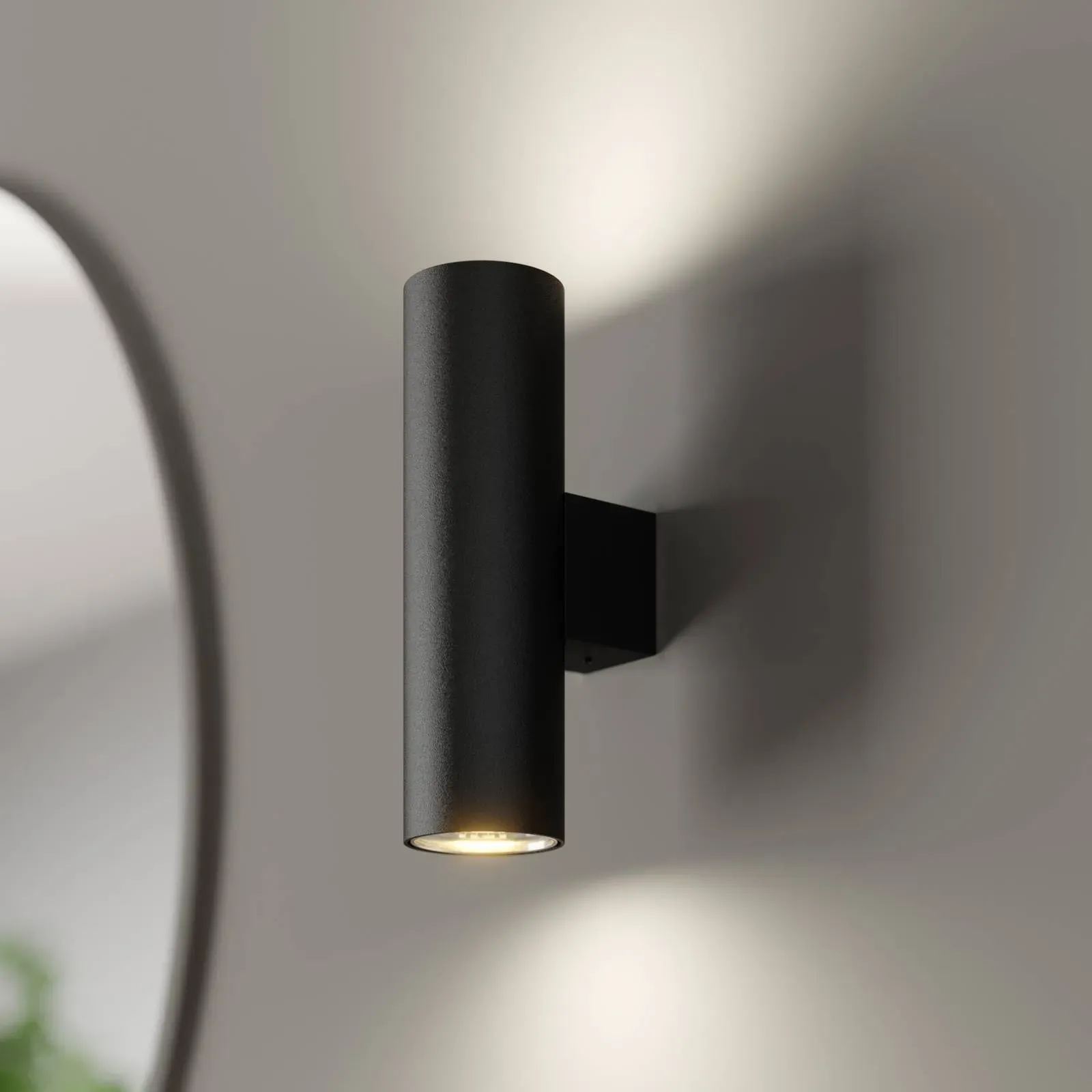 Wandlampe Marion Euluna, dimmbar, schwarz, für Wohn- / Esszimmer, Metall, Modern, Wandleuchte, Wandlampe Innen - 9.5 cm - 5.5 cm - 18 cm