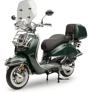 Motorroller Retro EasyCruiser Dunkelgrün 50ccm 25 kmh Mofa Scooter