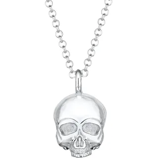 KUZZOI Totenkopf Schädel Gothic 925 Silber 60 Herren