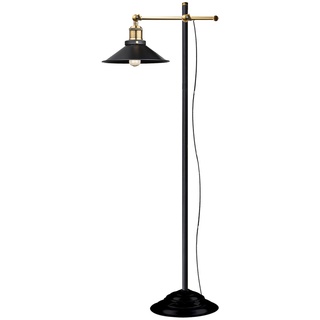 ETC Shop LED Stehlampe, Altmessing Leuchte höhenverstellbar im Set inkl. Leuchtmittel