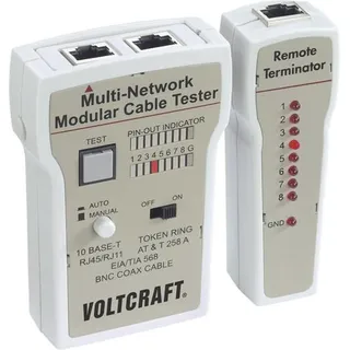 VOLTCRAFT Kabeltester CT-2 CT-2 Geeignet für RJ-45, BNC, RJ-11