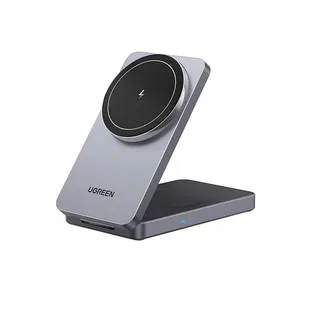 UGREEN 2-in-1 Magnetic Wireless Charger Grey