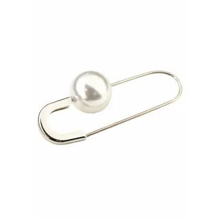Anstecknadel FIRETTI "Schmuck Geschenk Ansteckschmuck", weiß, Broschen, Damen, Metall, Perlen, mit Acrylperle