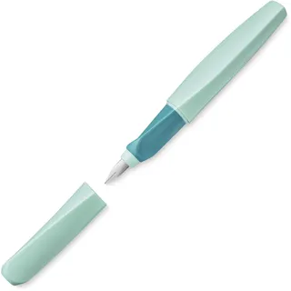 Füllhalter, Edelstahl-Feder in Strichbreite M inkl. 2 Tintenpatronen, neo mint,
