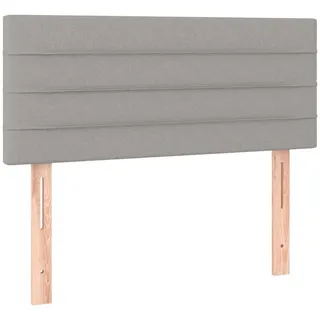 vidaXL Kopfteil Hellgrau 100x5x78/88 cm Stoff