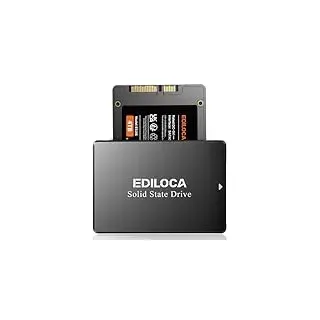 Ediloca SSD 4TB, SSD Festplatte Intern, 2.5" SATA III, bis zu 550MB/s, 3D NAND QLC, Kompatibel mit Laptop und PC-Desktop(ES106 Black)