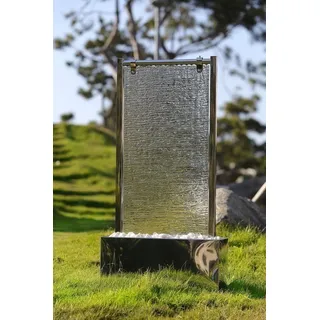 Köhko Wasserspiel Wasserwand Edelstahl mit Glas 93 cm