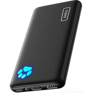INIU Power Bank, Ultra Slim 10000mAh Powerbank Klein Aber Stark, USB C Input & Output, Externe Handyakkus Triple 3A with Flashlight, Kompatibel mit iPhone 16 15 14 13 12 11 X Pro Max Samsung Huawei