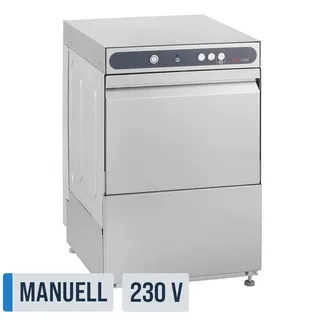 GastroHero Gläserspülmaschine ECO 40x40 cm Korbmaß, mit Reiniger- & Klarspüldosierer, mit Ablaufpumpe & Enthärter, Made in Europe, 230 Volt