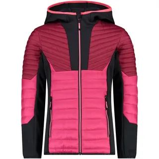 CMP Kid G Hybrid Jacket Fix Hood Fuxia 176