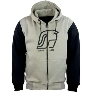 ROLEFF RACEWEAR Motorrad Hoodie mit Aramid & Protektoren - Motorradjacke Motorradhoodie für Herren & Damen, schwarz - XS