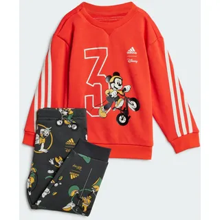 Adidas Disney Mickey Mouse Joggers Set - Bright Red / Off White / Semi Spark - 9-12 Monate