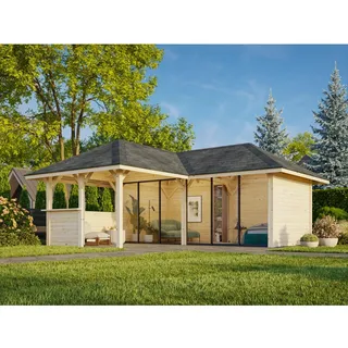 Palmako Pavillon Bianca Set 222 Slide 588 x 588 cm Lackiert Weiß FSC®