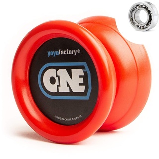 YoyoFactory ONE Yo-Yo - ROT (Vom Anfänger Zum Profi, Moderne Leistung YoYo, Metall Kugellager, Schnur und Anleitung Enthalten)