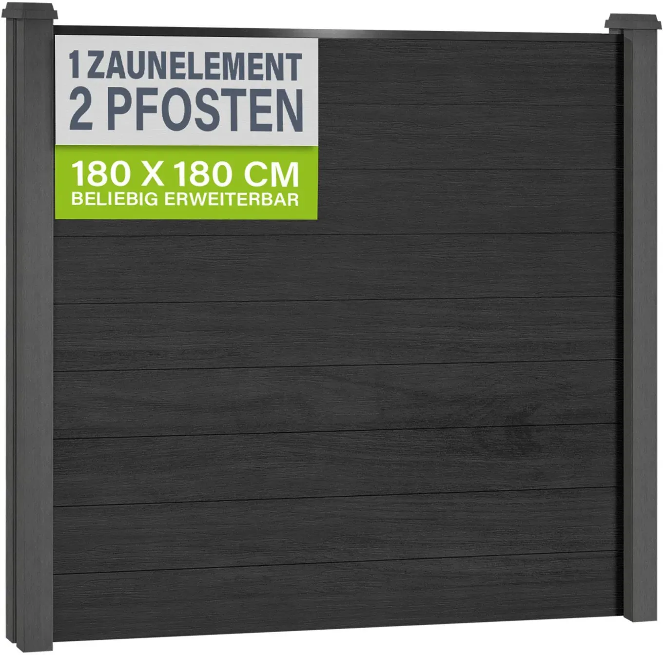 WPC Zaun aus Elementen & Pfosten