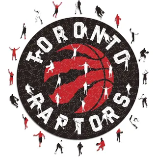 Iconic Puzzles - Toronto Raptors, Logo, Holzpuzzle, offiziell lizenziert von der NBA, 100% nachhaltig, Größe M, 270 Teile