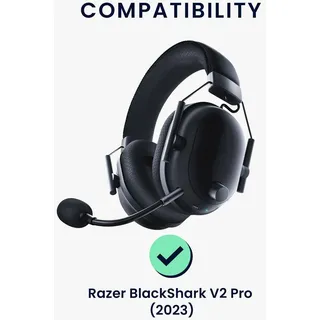 kwmobile 2X Ohrpolster kompatibel mit Razer BlackShark V2 Pro (2023) Kopfhörer - Schaumstoff Ersatz Ohr Polster Overear Headphones